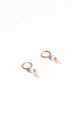 Bree Earrings - Blue/Pearl