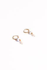 Bree Earrings - Blue/Pearl