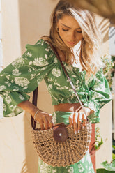 Isle Straw Crossbody Bag - Natural