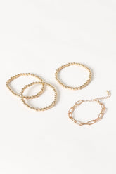 Kaleigh Stacked Bracelets - Gold