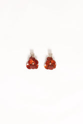 Lennon Flower Earrings - Gold/Brown