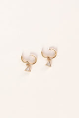Regina Triangle Drop Earrings - Gold