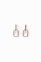 Teagan Double Hoop Earrings - Silver