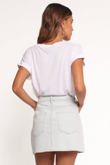 Malibu Mini Skirt - Blue Bell Stripe