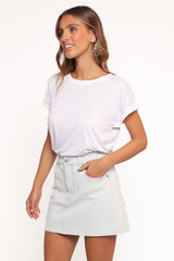 Malibu Mini Skirt - Blue Bell Stripe