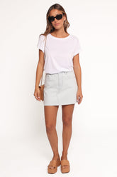 Malibu Mini Skirt - Blue Bell Stripe