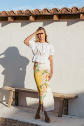 Peta Maxi Skirt - Yellow Poppy