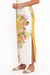 Peta Maxi Skirt - Yellow Poppy