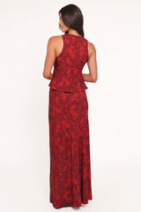 Velman Skirt - Burgundy Floral