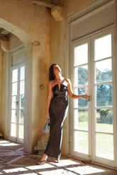Audrey Strapless Maxi Dress - Black