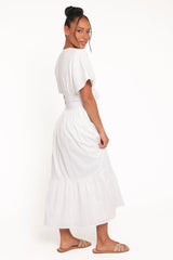 Edel Short Sleeve Maxi Dress - White