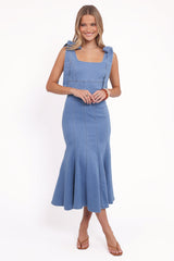 Eugenia Midi Dress - Indigo Denim