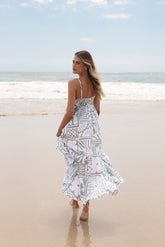 Kelsie Midi Dress - Sage Print