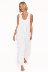 Laurita Maxi Dress - White Floral