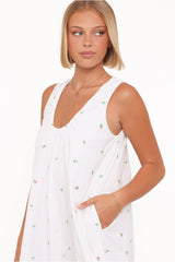 Laurita Maxi Dress - White Floral