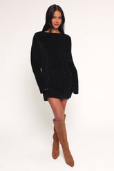 Mitchell Knit Mini Dress - Black