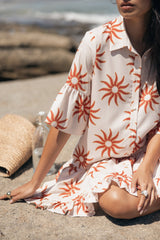 Ren Long Sleeve Mini Dress - Soleil