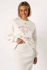 Cielo Malibu Athletics Sweatshirt - White
