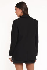 Melissa Layered Blazer - Black