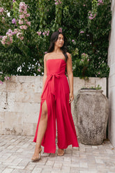 Chanellie Jumpsuit - Red