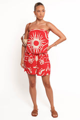 Herbie Strapless Romper - Sunburst