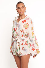 Jillia Long Sleeve Romper - Alfresco