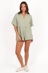 Winny Romper - Sage Green