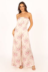 Giselle Strapless Jumpsuit - Off White