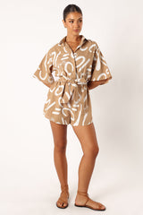 Kellie Romper - Tan