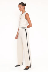 Jules Knitted Pant Set - White