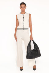 Jules Knitted Pant Set - White