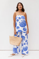 Kristy Pant Set - Blue Shell