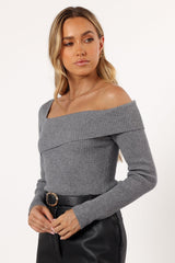 Aleena Knit Top - Grey