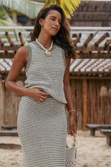 Arella Knit Top - Sage/Cream