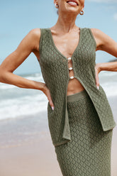 Asplie Knit Top - Olive
