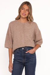 Lilith Knit Top - Mocha