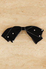 Astor Bow Hair Clip - Black