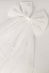 Cora Hair Bow - White