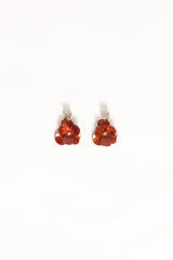 Lennon Flower Earrings - Gold/Brown