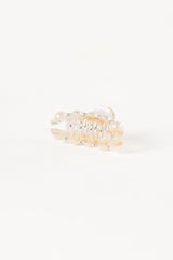 Lile Pearl Hair Clip - White