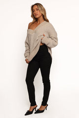 Carolyn Faux Suede Pant - Black