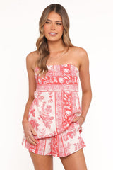 Clarke Shorts - Rose Tile