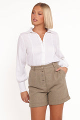 Denise Tailored Shorts - Taupe