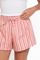 Mattina Shorts - Peach Stripe