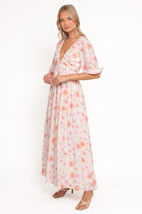 Andara Maxi Dress - White Floral