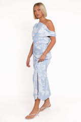 Apryl Midi Dress - Shell Print