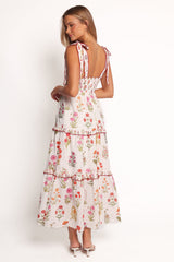 Aurelia Maxi Dress - White Floral
