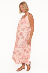 Bowman Maxi Dress - Pink Floral