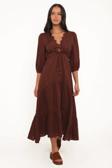 Eleonara Midi Dress - Chocolate