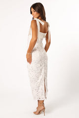 Emersyn Midi Lace Dress - White